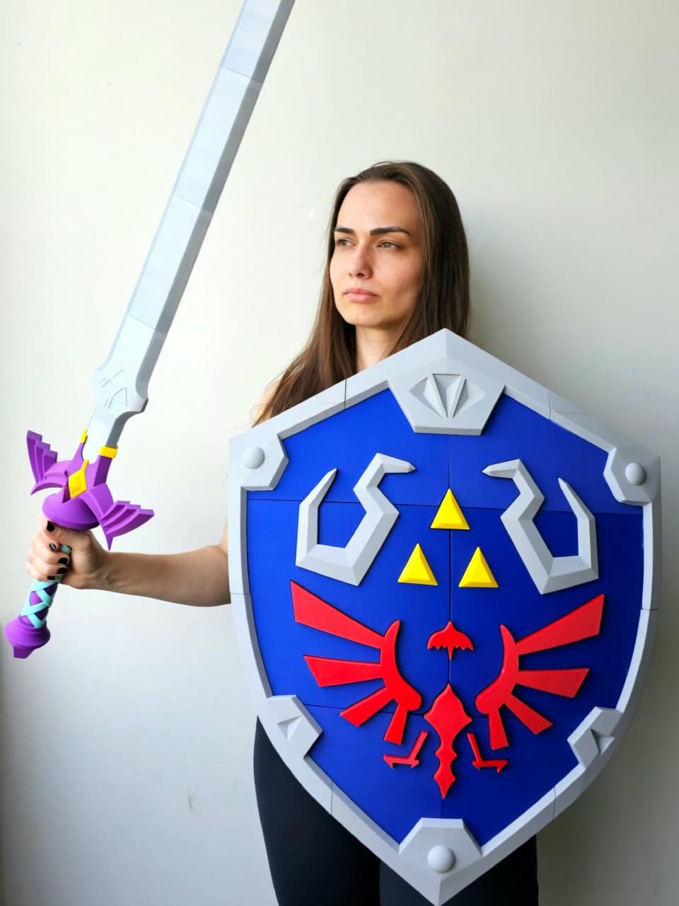 Master Sword e escudo de Zelda impressos em 3D